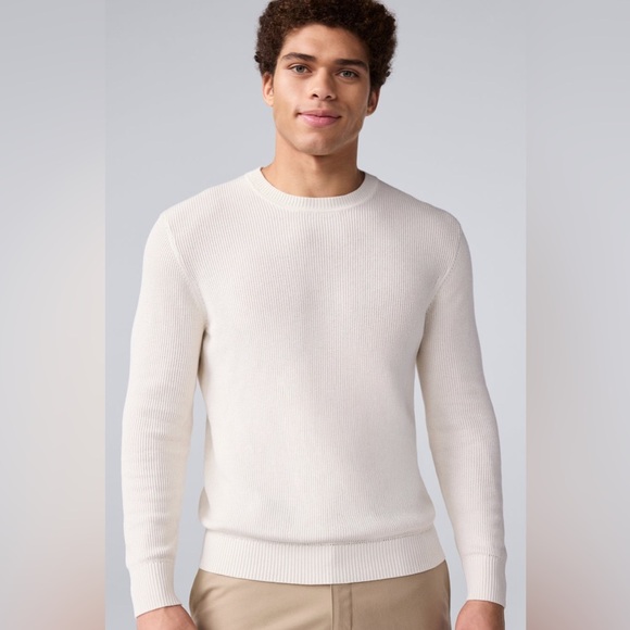 Men’s Mack Weldon Tech Linen Sweater, Ivory, Medium - Picture 1 of 8